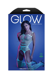 Fantasy Lingerie - Timelapse Bodystocking - Weiß/Blau