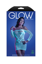 Fantasy Lingerie - Ascension Langarmkleid - Weiß/Blau