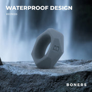 Boners Cockring Met Diamant Design - Grijs