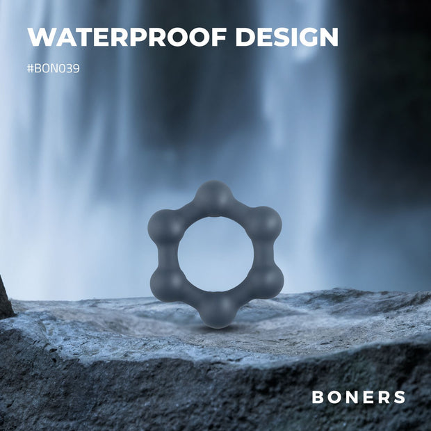 Boners Hexagon Penisring mit Stahlkugeln