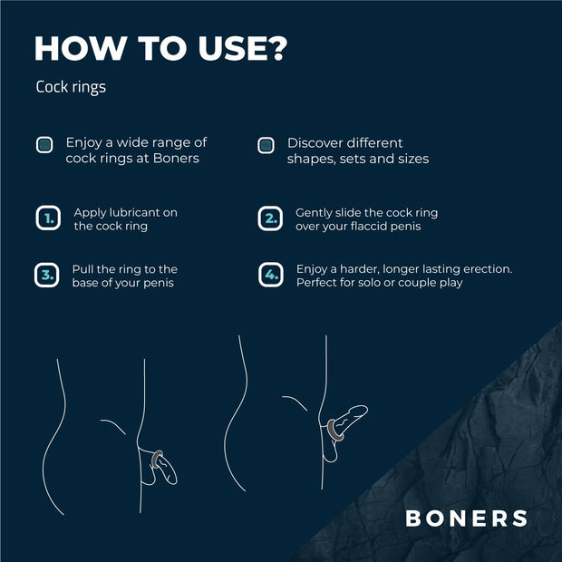 Boners Hexagon Penisring mit Stahlkugeln