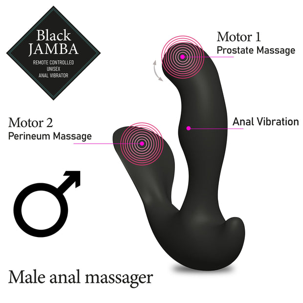 FEELZTOYS - BLACK JAMBA ANAL VIBRATOR