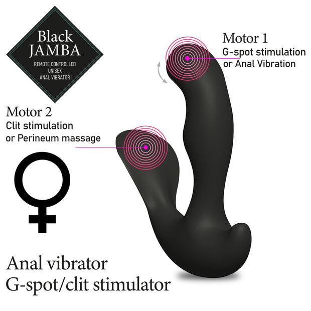 FEELZTOYS - BLACK JAMBA ANAL VIBRATOR