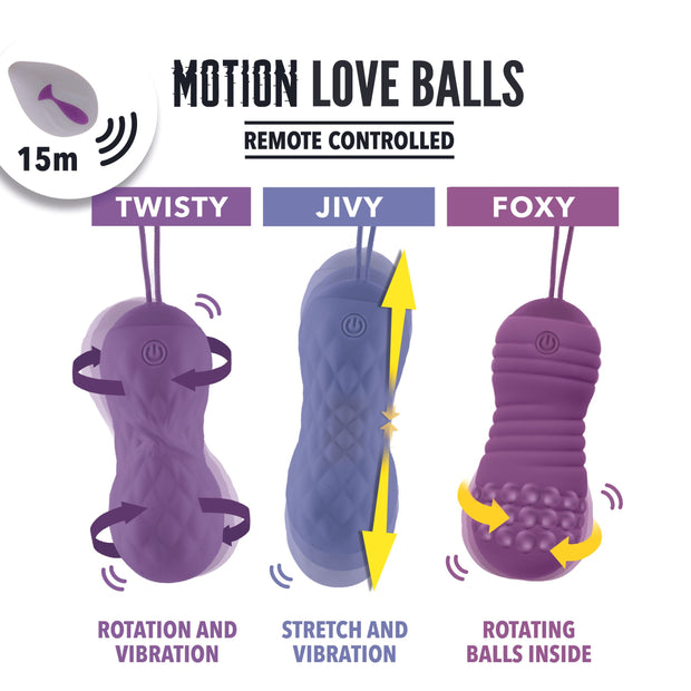 FEELZTOYS - FERNBEDIENUNG BEWEGUNGS LIEBESKUGELN FOXY