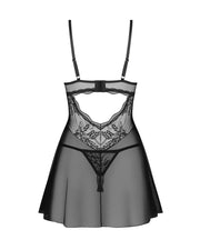Obsessive - Exquisite Perisia Babydoll & String - Schwarz