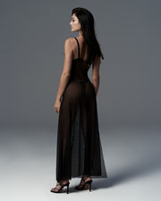 Obsessive - Exquisite Vila Blanes Lange Chemise - Schwarz