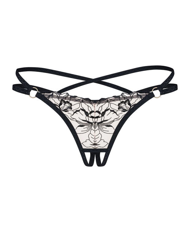 Obsessive - Exquisite Vila Blanes Schrittloser String - Schwarz