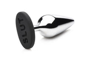 XR Brands - Butt Slut Metall & Silikon Butt Plug - Silber