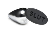 XR Brands - Butt Slut Metall & Silikon Butt Plug - Silber