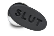 XR Brands - Butt Slut Metall & Silikon Butt Plug - Silber