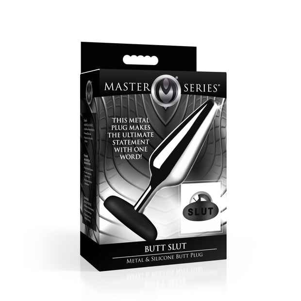 XR Brands - Butt Slut Metall & Silikon Butt Plug - Silber