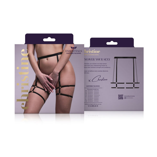 Strappy Strumpfhalter Blushing - Schwarz