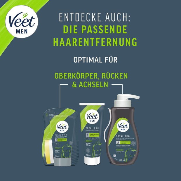 Veet Men Intim-Haarentfernungs-Set für Männer - 100 ml Tube & 50 ml Balsam