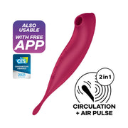 Satisfyer Twirling Pro Connect App - Dunkelrot
