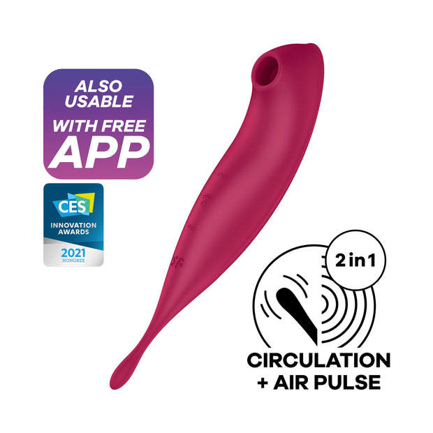 Satisfyer Twirling Pro Connect App - Dunkelrot