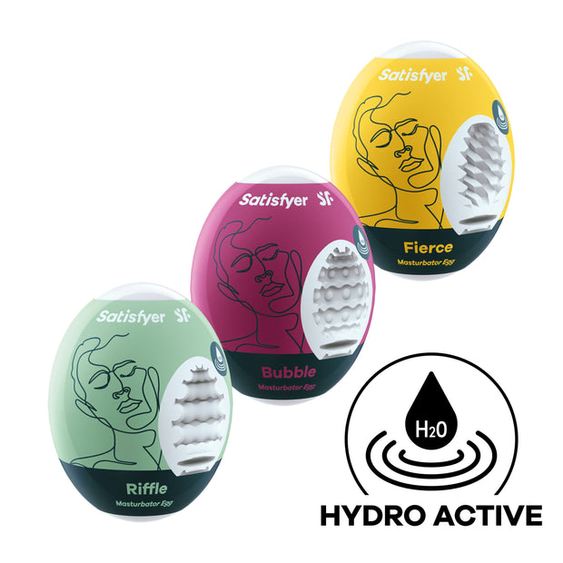 Satisfyer Masturbator-Ei-Set Riffle, Bubble & Fierce