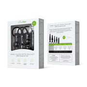 Anale Plugs mit Bullet-Vibrator - Schwarz