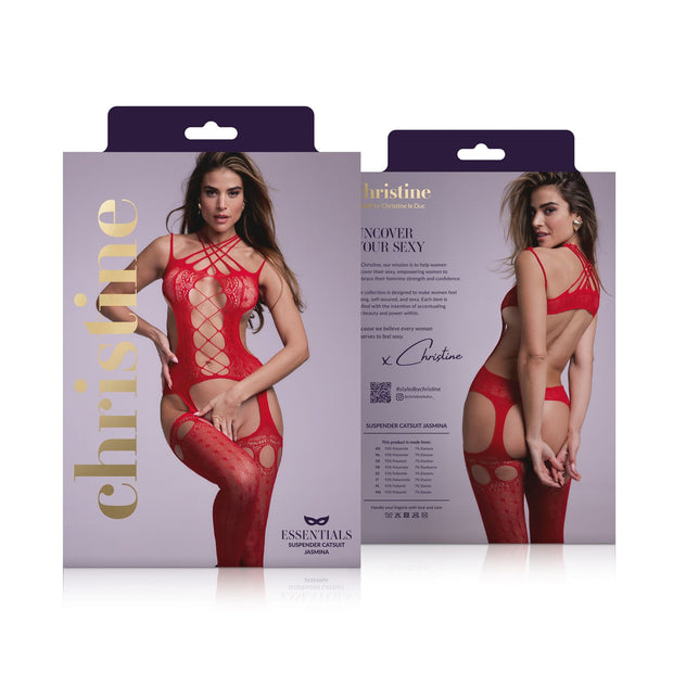 Straps Catsuit Jasmina- rot