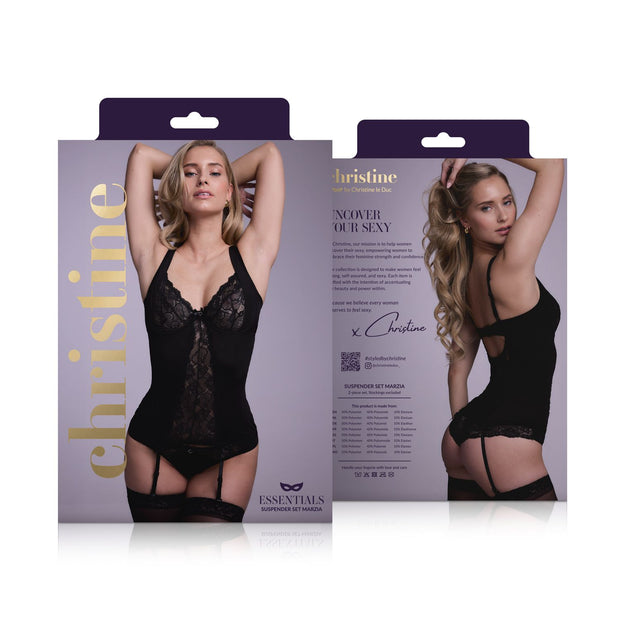 2-teiliges Straps-Set Marzia schwarz