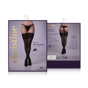 Exklusive halterlose Strümpfe - Love me more - schwarz