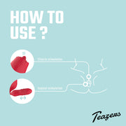 Teazers Rose Vibrator mit Stoßdildo