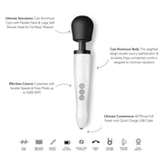Doxy - Die Cast R Wiederaufladbarer Wandmassager Stardust - Weiß