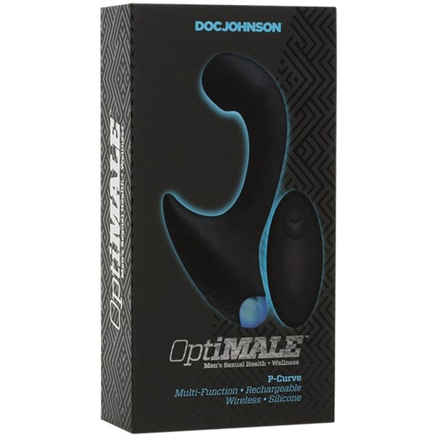 Doc Johnson - OptiMALE Vibrating P-Curve - Schwarz