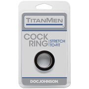 Doc Johnson - TitanMen Cock Ring - Schwarz