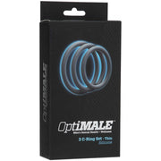 Doc Johnson - OptiMALE 3 C-Ring Set Dünn - Grau