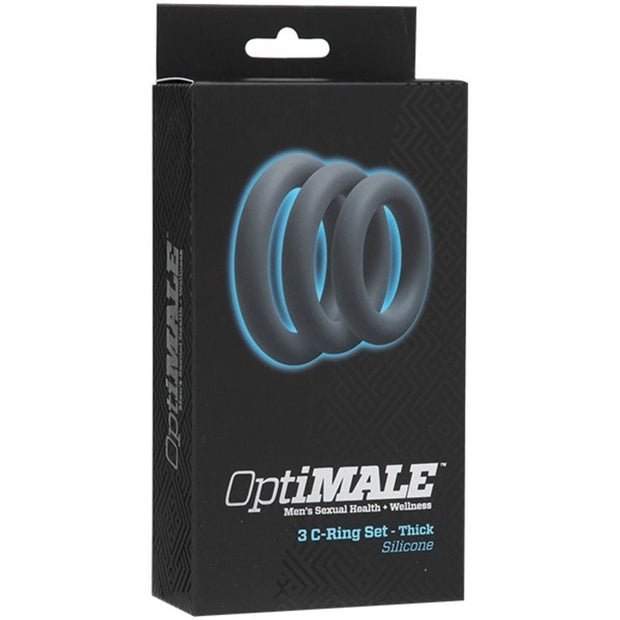 Doc Johnson - OptiMALE 3 C-Ring Set Dick - Grau
