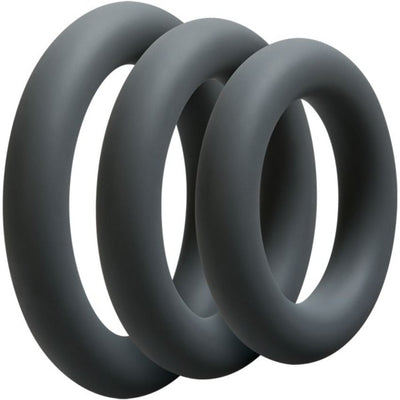 Doc Johnson - OptiMALE 3 C-Ring Set Dick - Grau