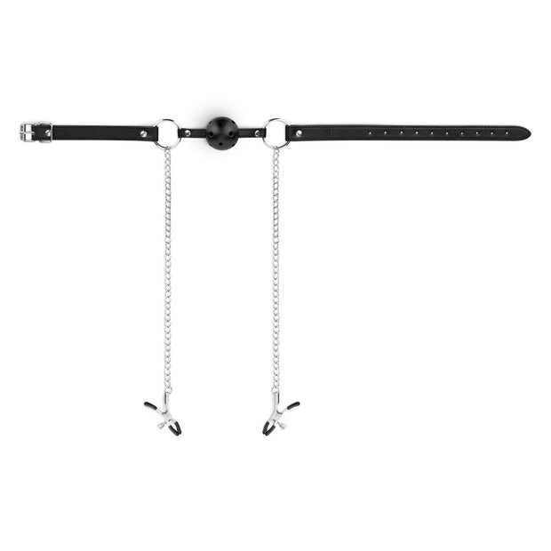 Bedroom Fantasies - Halsband mit Leine - Silber