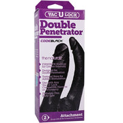 Doc Johnson - VacULock CodeBlack Doppel-Penetrator - Schwarz