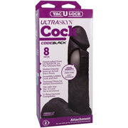 Doc Johnson - VacULock CodeBlack Ultraskyn Dildo - Schwarz