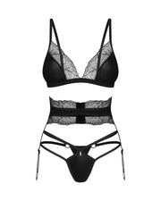 Obsessive - Lobellis Dreiteiliges Set - Schwarz