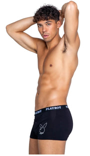 Playboy Lingerie - Herren Tuxedo Modal Boxer - Schwarz