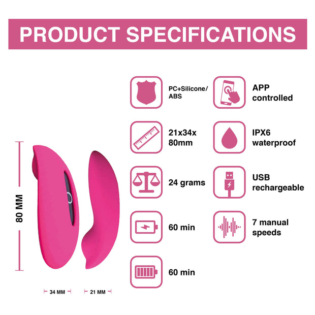 Magic Motion - Candy App-gesteuerter Panty Vibrator - Pink