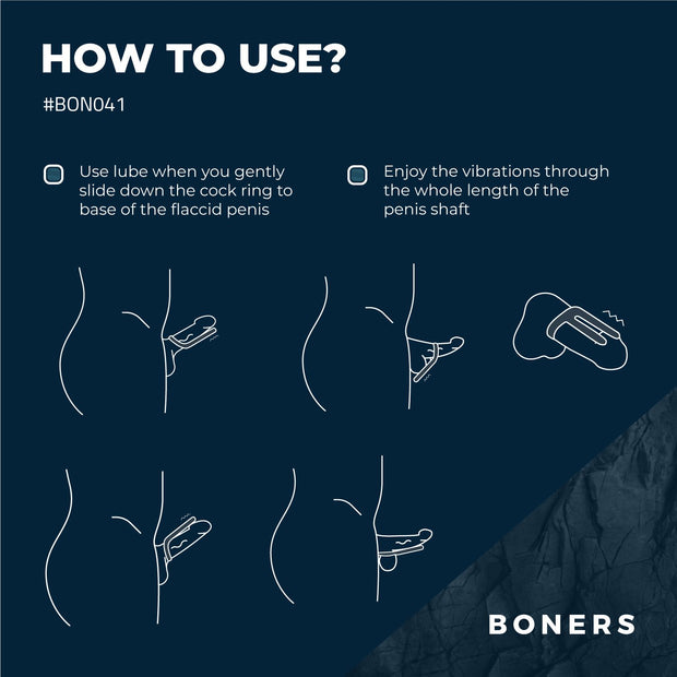 Boners Penisring & Hodenstimulator - Blau