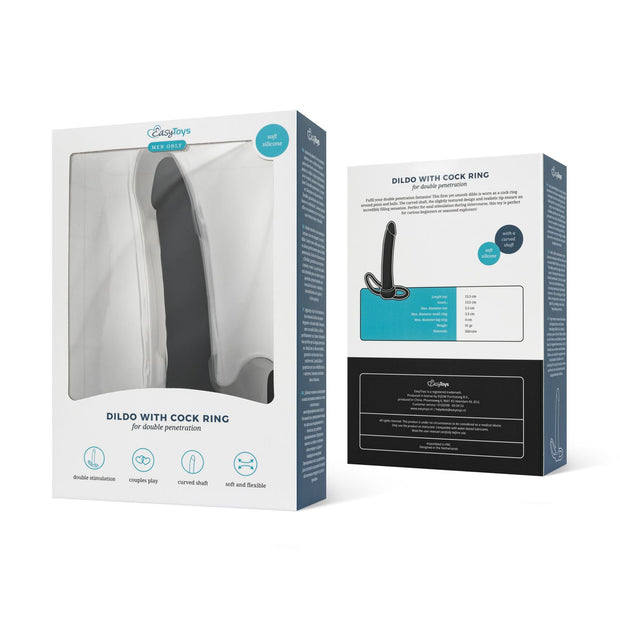 Men Only - Dildo mit Penisring - Schwarz