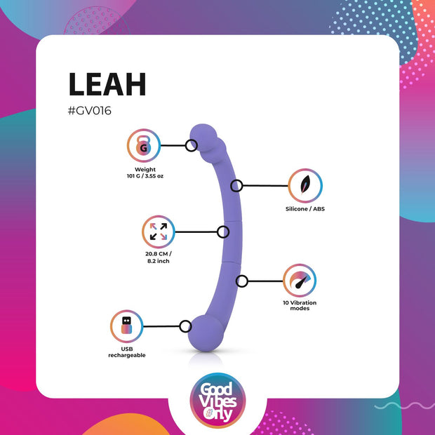Good Vibes Only - Doppelter Vibrator Leah - Lila