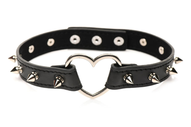 XR Brands - Spiked Heart Choker - Schwarz