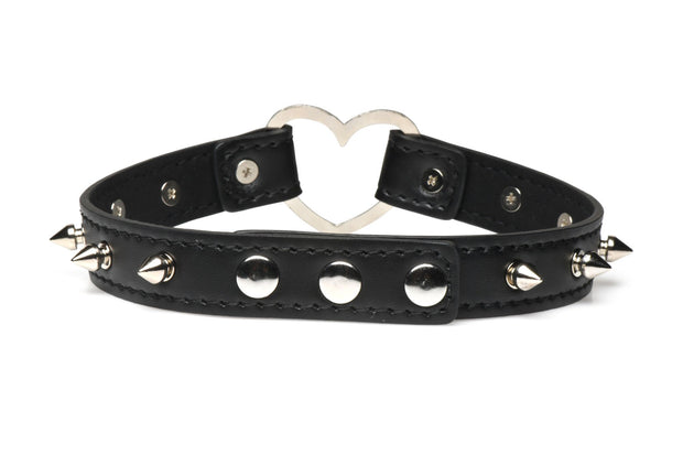 XR Brands - Spiked Heart Choker - Schwarz