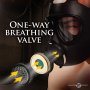 XR Brands - Inhalator-Gasmasken mit Flasche - Schwarz & Weiß