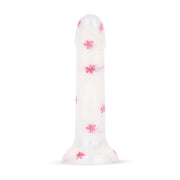 Dildo Collection Flower Power Dildo – Rosa Glitzerdesign 15 cm