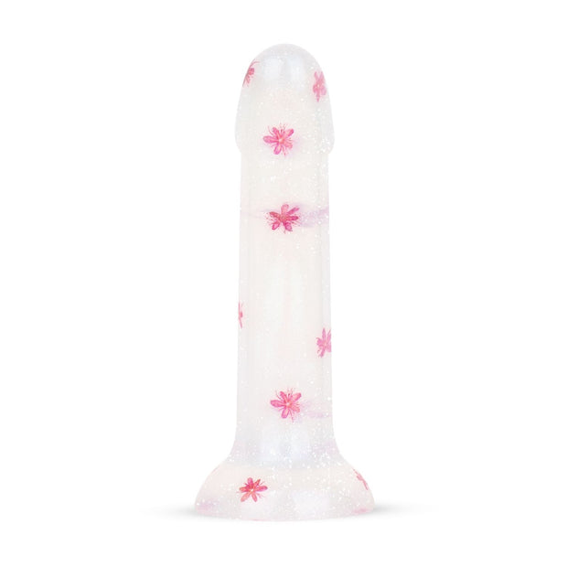 Dildo Collection Flower Power Dildo – Rosa Glitzerdesign 15 cm