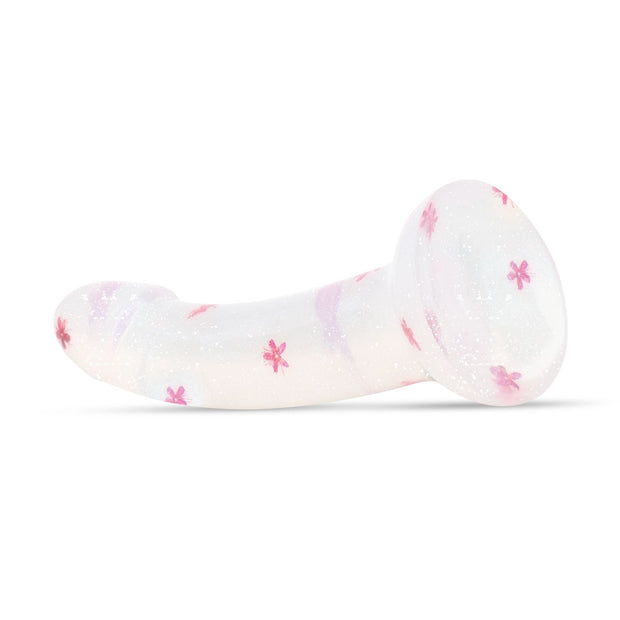 Dildo Collection Flower Power Dildo – Rosa Glitzerdesign 15 cm