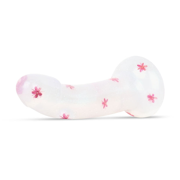 Dildo Collection Flower Power Dildo – Rosa Glitzerdesign 15 cm