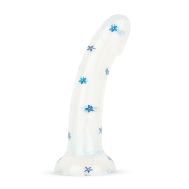 Dildo Collection Blossom Bliss Dildo – Blaues Glitzerdesign 19 cm