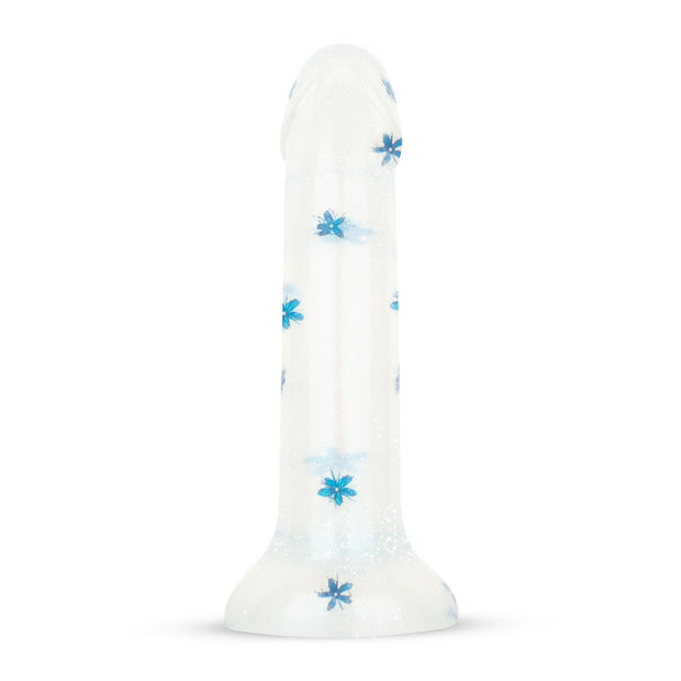 Dildo Collection Blossom Bliss Dildo – Blaues Glitzerdesign 19 cm