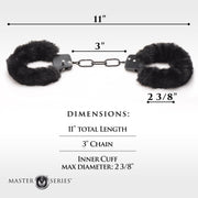 XR Brands - Cuffed In Fur Handschellen - Schwarz